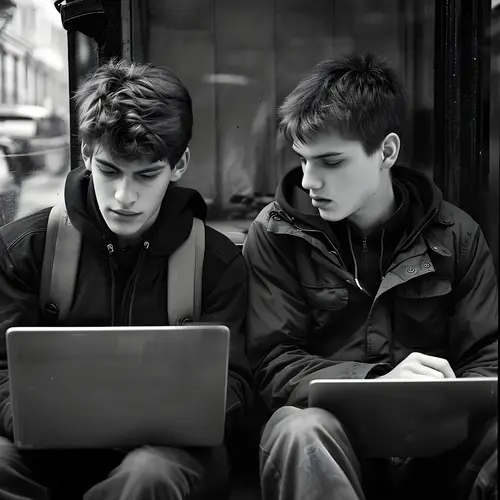 Students studying together
