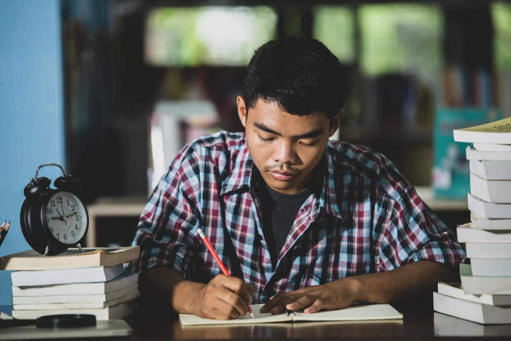 Students studying together