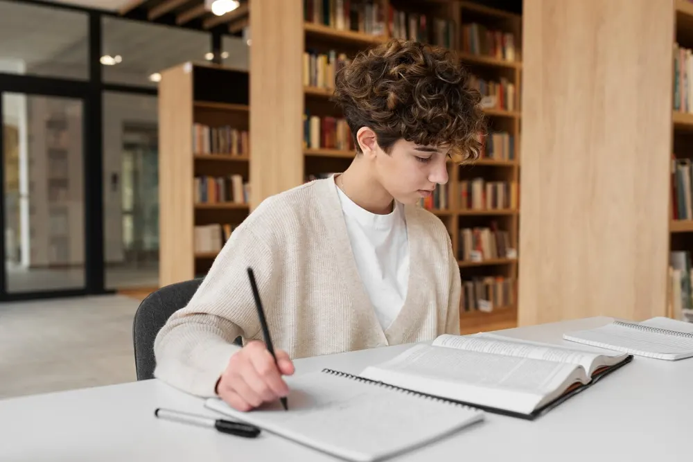 Students studying together